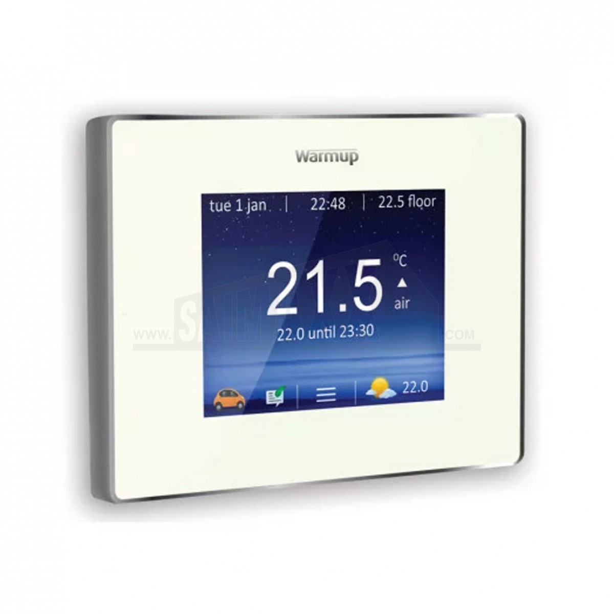 WARMUP 4iE WiFi Digital Touchscreen Programmable Bright Porcelain Thermostat