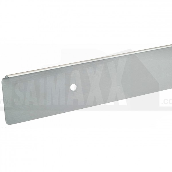 Worktop Aluminium End Cap 630mm Long 5-6mm Radius - BRIGHT SILVER 40mm