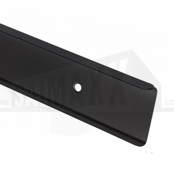 Worktop Aluminium Corner Joint 630mm Long 5-6mm Radius - BLACK 40mm