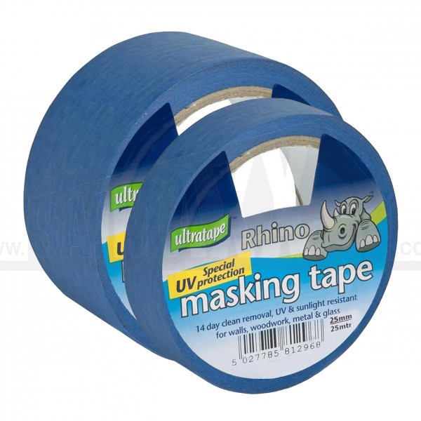 Rhino Blue UV Resistant 14-Day Masking Tape 25m Roll