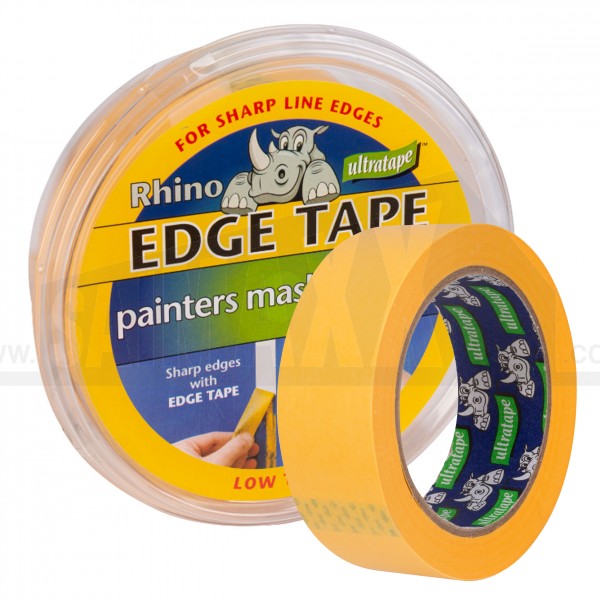 Rhino EDGE Tape Yellow (Painters Masking Tape) 24mm x 41.1m Roll