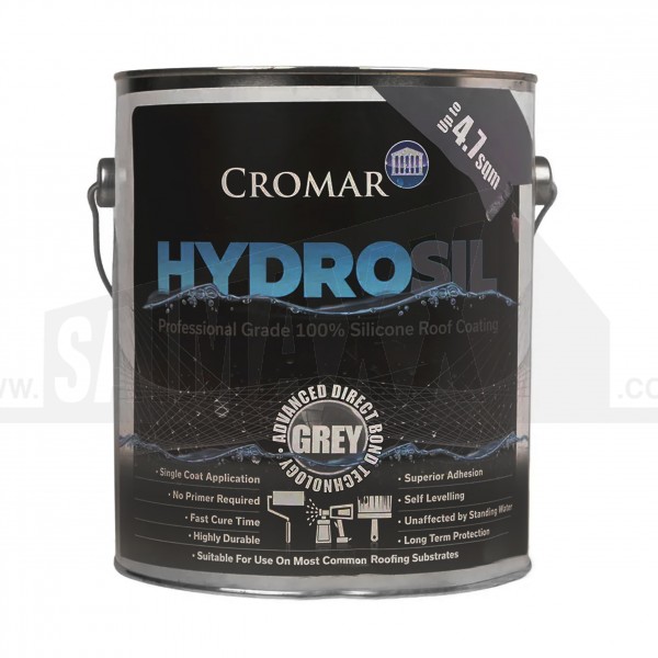 Cromar HydroSil Silicone Roof Coating 3.78L Grey