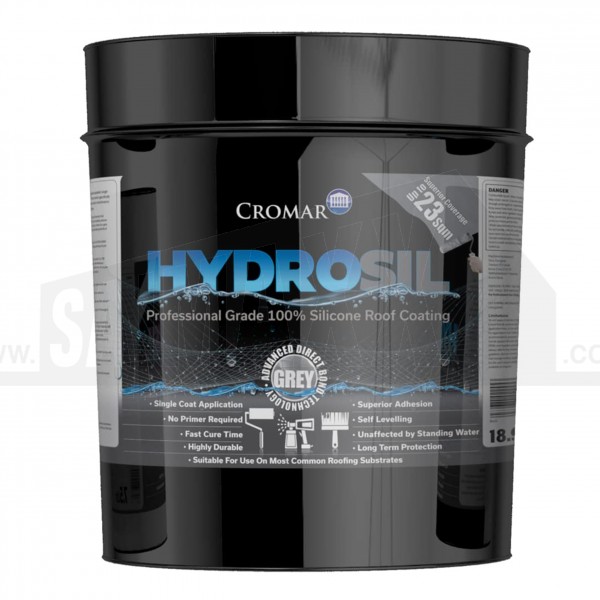 Cromar HydroSil Silicone Roof Coating 18.9L Grey