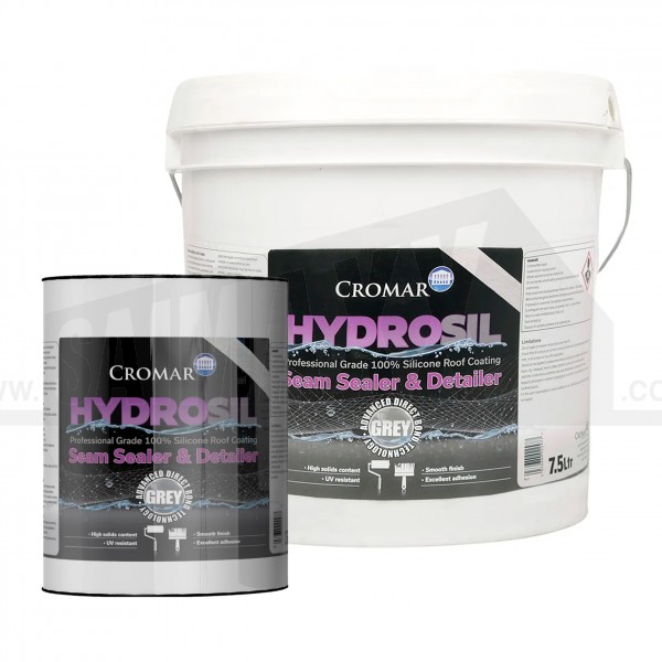 Cromar HydroSil SEAM SEALER & DETAILER Silicone Roof Coating Grey