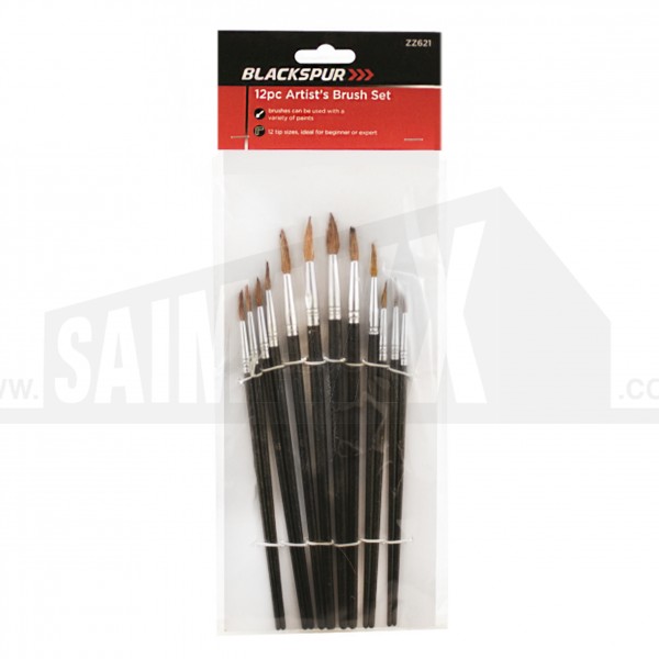 Blackspur 12pc Artist's Brush Set