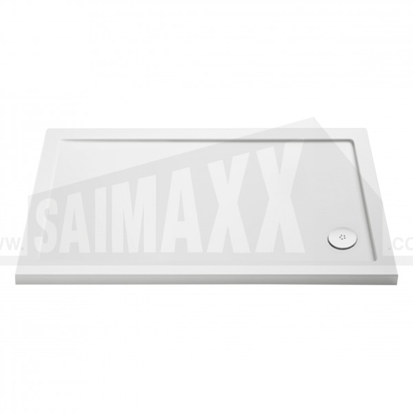 LOW HEIGHT Stone Resin Shower Tray 1200 x 800mm White 40mm High