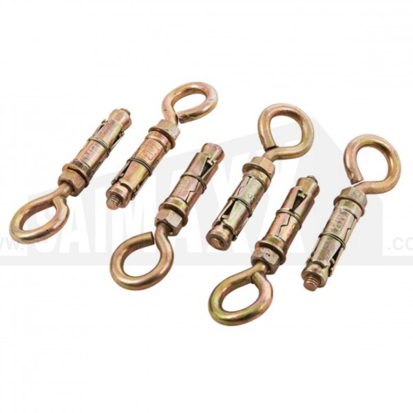 Amtech 6pc 8mm Closed Hook (Expansion) Bolts