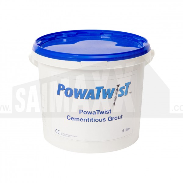 PowaTwist Crack Stitching Repair Grout 3L Tub