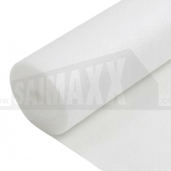 UniBase Laminate Flooring WHITE Foam Underlay 2mm Thick 15m2 per roll