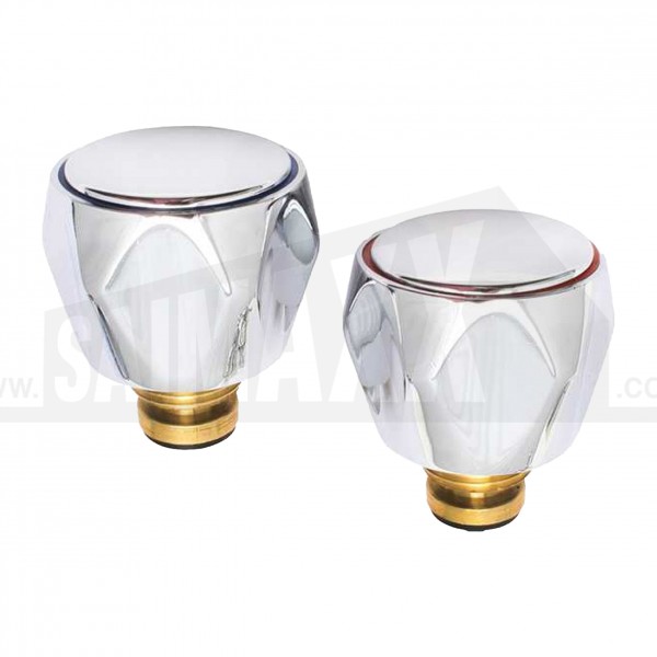 Embrass Universal Tap Reviver Kit Metal Chrome Heads (1/2" & 3/4")