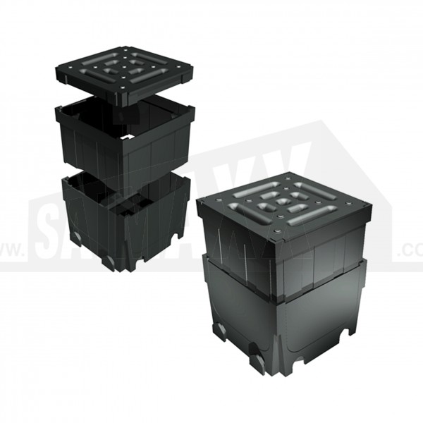 Manthorpe Smart Drain SLOTTED  Domestic Drain Channel JUNCTION Black Plastic