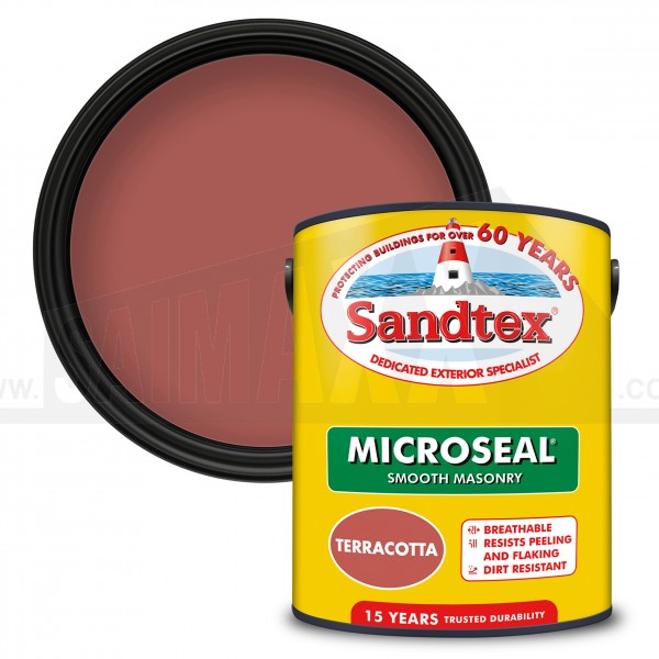 Sandtex Ultra Smooth Masonry Paint TERRACOTTA RED 5 Litre