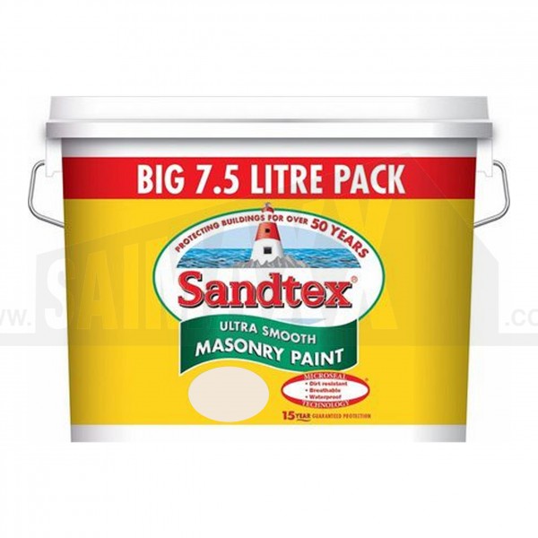 Sandtex Ultra Smooth Masonry Paint MAGNOLIA 5 Litre
