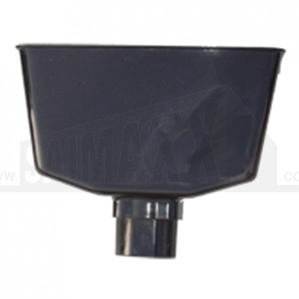 Round 68mm Downpipe Hopper (For Square or Round Pipe) Black