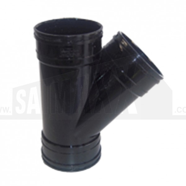 110mm Solvent Black 'Y' Junction 135 degree Triple Socket