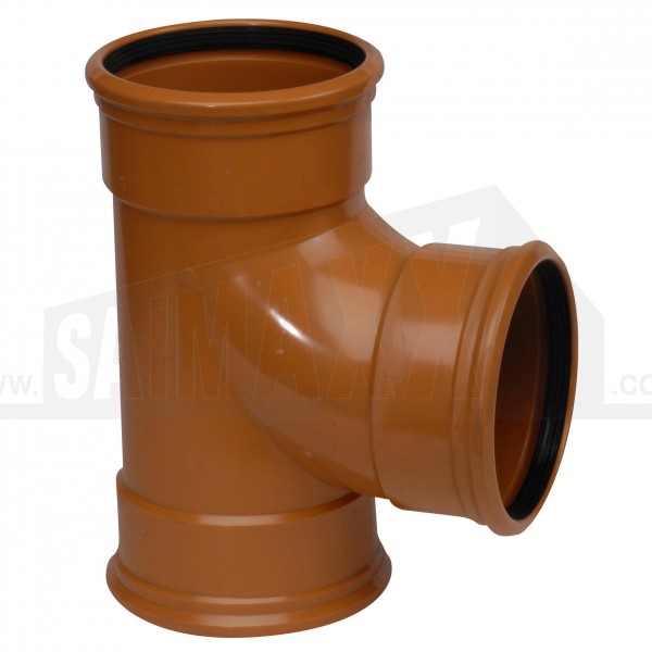 Underground 110mm Branch Tee Triple Socket 90 Deg