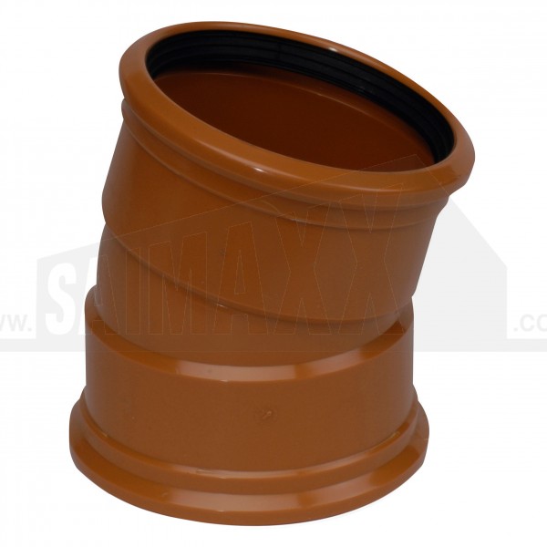 Pipelife Underground 160mm 15 Deg Bend Double Socket