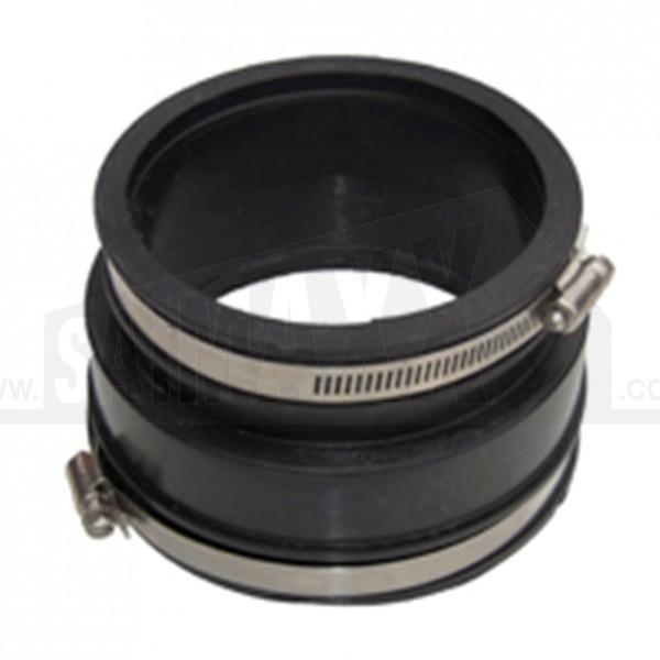 Aquaflow Black Flexible Soil Coupling 4" Plastic to 4" CLAY