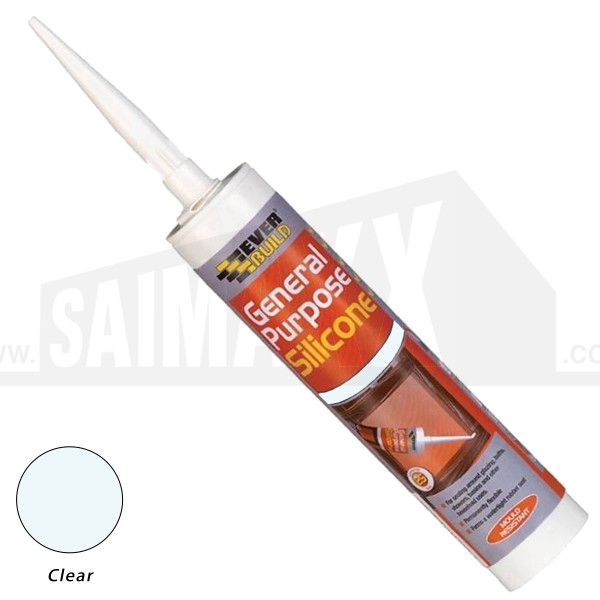 Everbuild General Purpose Silicone C3 Cartridge CLEAR