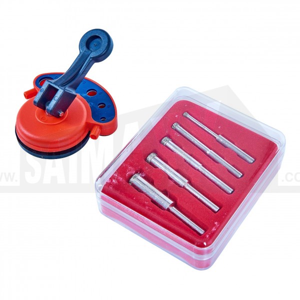Amtech Diamond Tile Core Drill Kit & Vacuum Base Drill Guide Kit