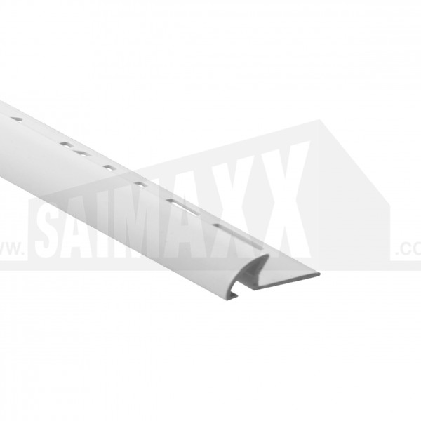 Plastic Tile Edging Trim 9.5mm CURVED Edge WHITE 2.44m