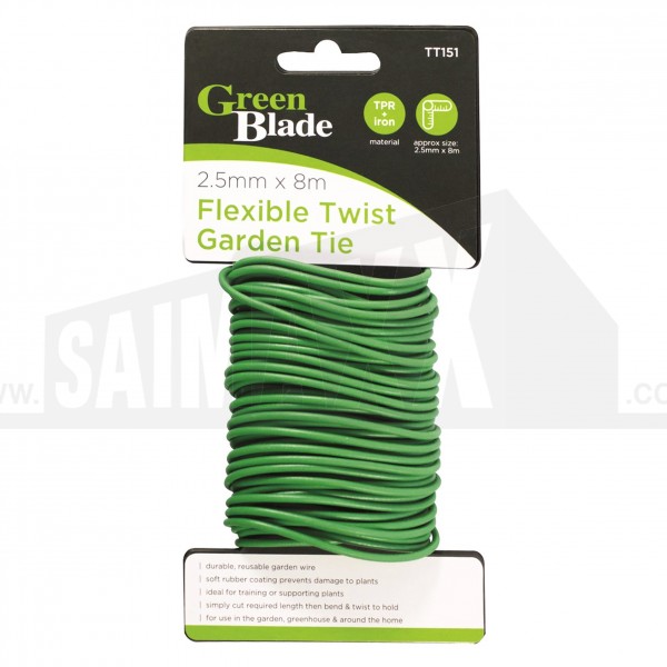 Green Blade 2.5mm x 8m Flexible Twist Garden Tie