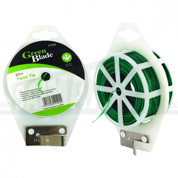 Green Blade 80m Twist Tie Wire Dispenser with Cutter