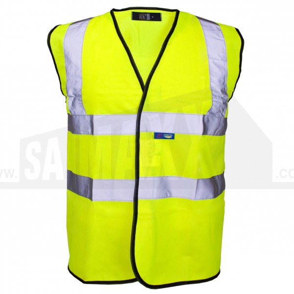 High Visibility Vest 2 Bands Yellow & Black LARGE