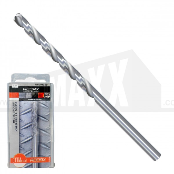 Addax HSS Ground M2 Jobber Drill Bits 10pc Tube