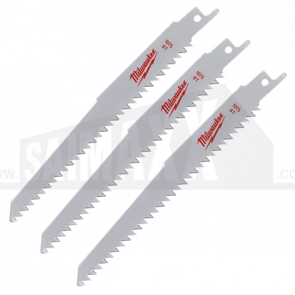 Milwaukee 240mm HCS Reciprocating Saw Blades 3pk