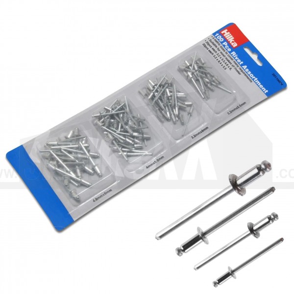 Hilka 100pc Rivet Assortment Set