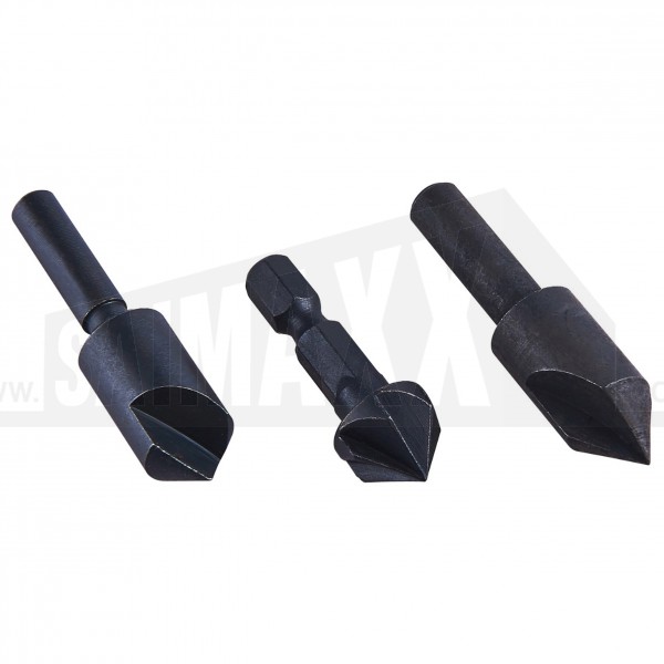 Amtech 3pc Countersink Bit Set (Just 3 x Bits - NO Tool Handle)