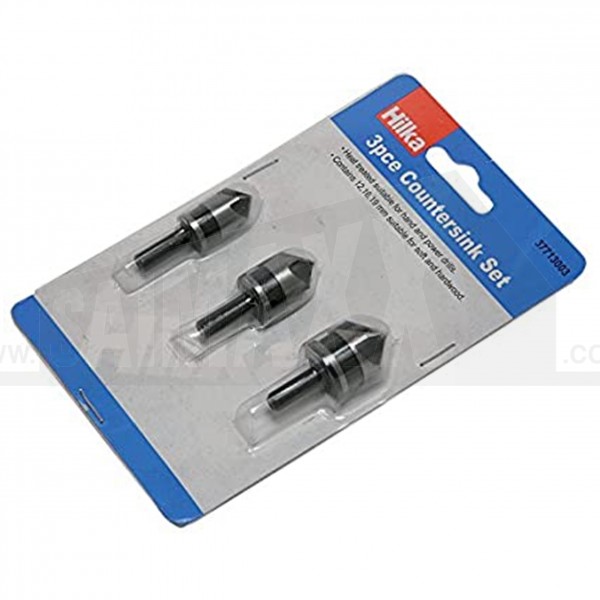 Hilka 3pc Countersink Bit Set