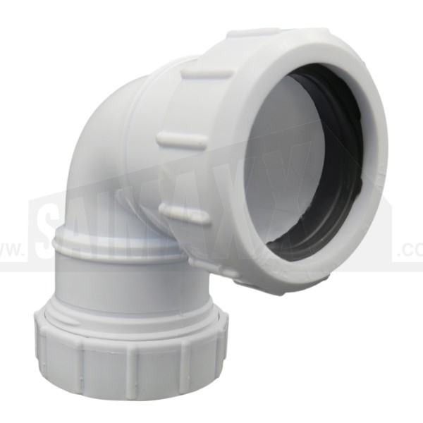 Compression Waste White 40mm 1.5" 90degree Elbow Bend