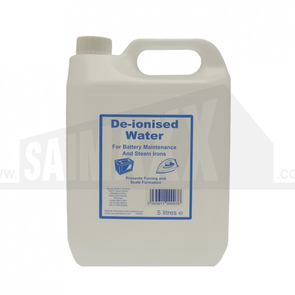 De-Ionised / De-Mineralised Water 5L