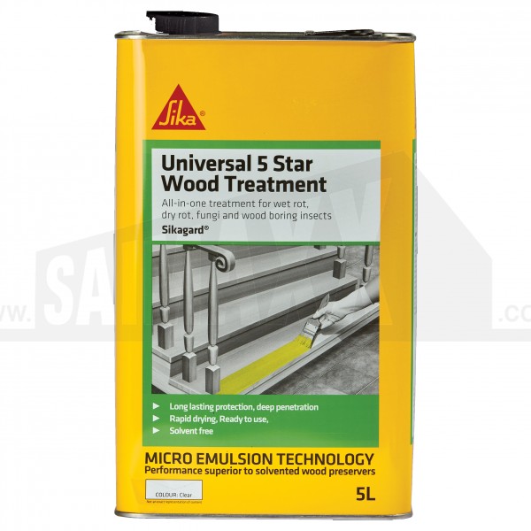 SikaGard Universal 5 Star Wood Treatment 5L Clear