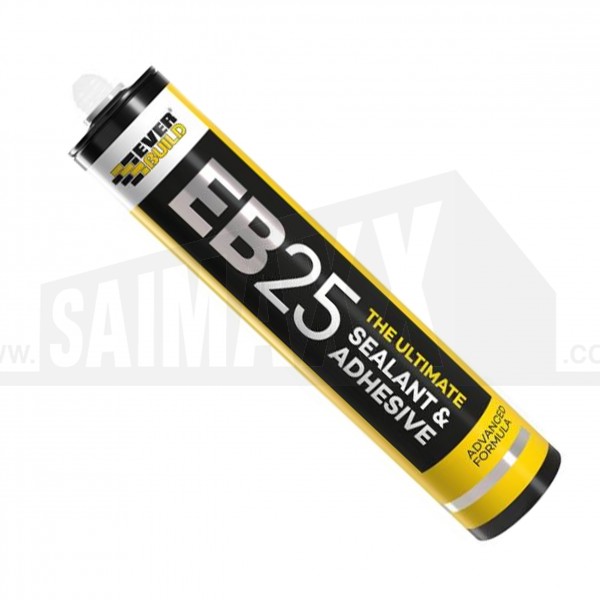 Everbuild EB25 Hybrid Sealant & Adhesive 300ml Cartridge Crystal Clear