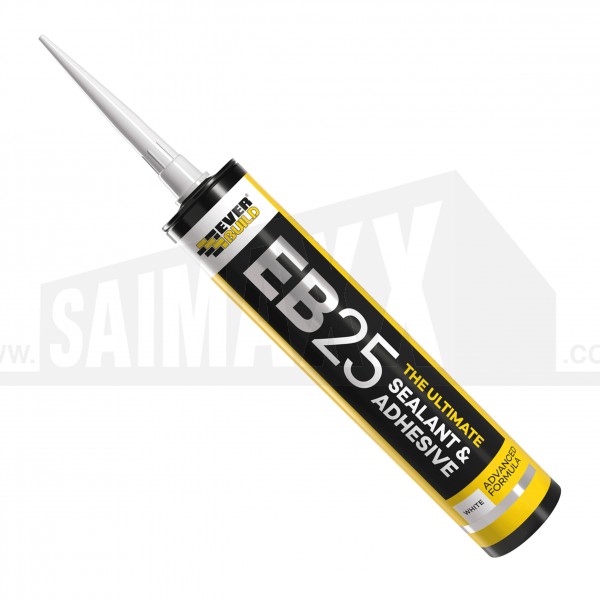 Everbuild EB25 Hybrid Sealant & Adhesive 300ml Cartridge WHITE