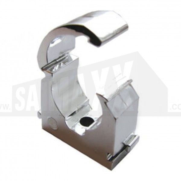 15mm Talon CHROME Effect Hinged Pipe Clip 10pc Pack