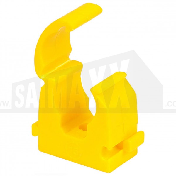 22mm Talon Yellow Gas Identification Hinged Pipe Clip 20pc Pack