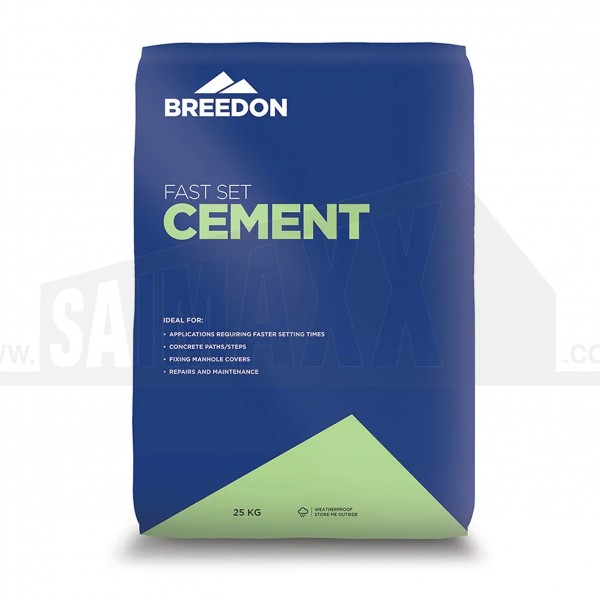 Breedon FAST SET Cement 25kg Plastic Bag