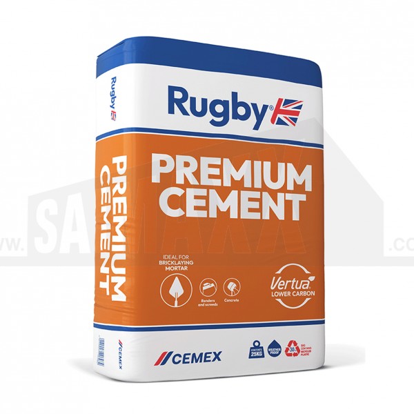 Rugby Premium Cement 25Kg in "PLASTIC" Bag