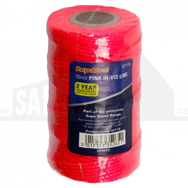 SupaTool Hi-Vis Brick Line Pink 76m (250ft)