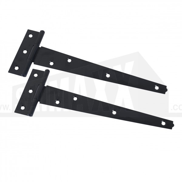 Unifix Tee Hinge Light BLACK 150mm (6") Pair
