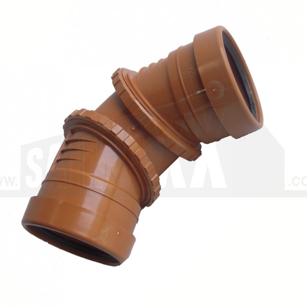 Underground 0-90deg 110mm Adjustable Bend Double Socket