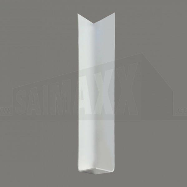 WHITE uPVC Fascia & Soffit Joint EXTERNAL CORNER 90deg 300mm Long