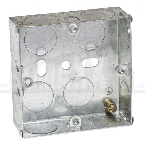 1 Gang 16mm Galvanised Steel Metal Back Box