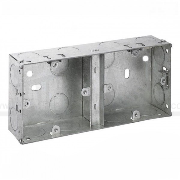 DUAL Galvanised Steel Metal Back Box
