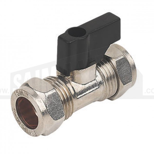 Isolating Valve WITH LEVER 15mm Chrome Plated