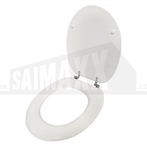 Ashley 18" White Toilet Seat (White Painted MDF Seat)